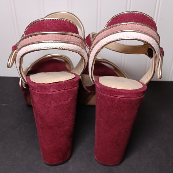 Michael Kors Harper Platform Suede Ox Blood - Picture 3 of 6